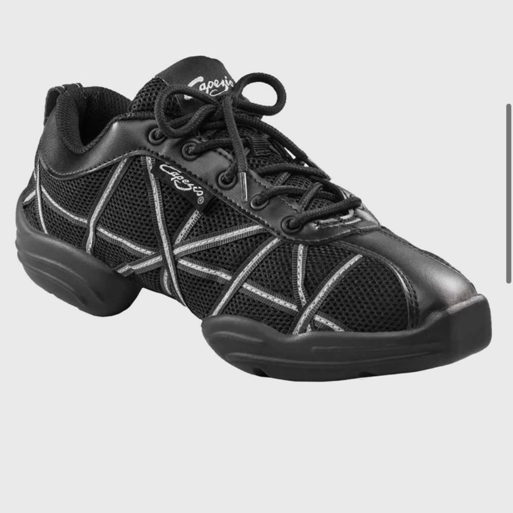 CAPEZIO black / pink Web dance sneaker US size 6